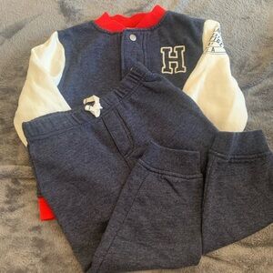 Tommy Hilfiger Kids Navy and Cream Jogger Set